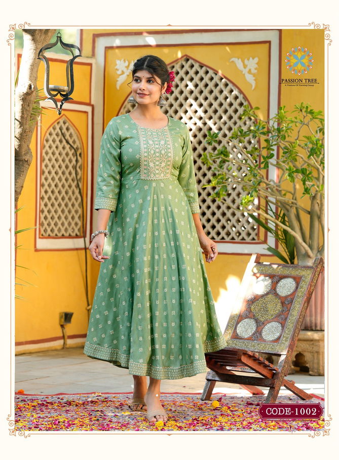 Rangilo Vol 1 By Passion Tree Embroidery Printed Kurtis
